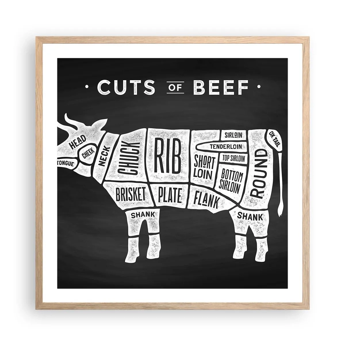 Affisch i ram av ljusek - Styckarens ABC - 60x60 cm