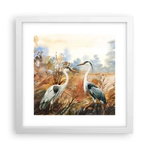 Affisch i vit ram - Vart ska vi på hösten? - 30x30 cm