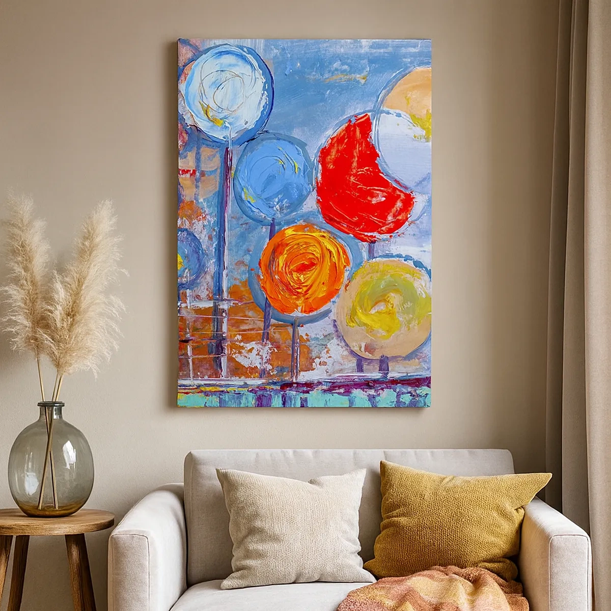 Canvastavla - Bild på duk - Slickepinnar - 50x70 cm