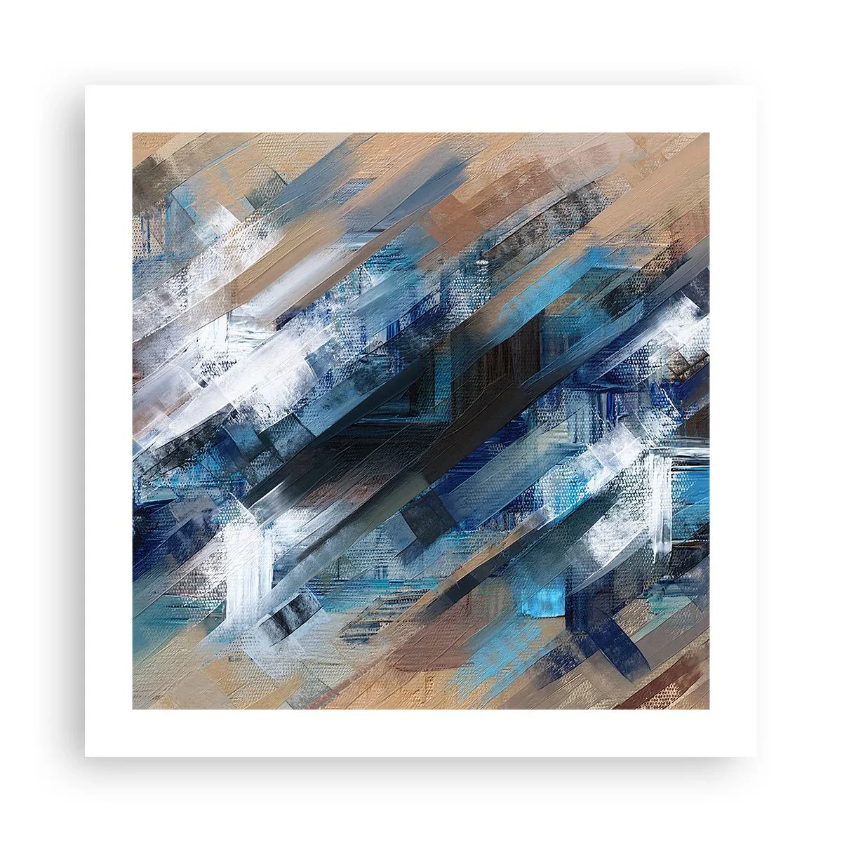 Affisch - På en blå sluttning - 50x50 cm