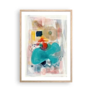 Affisch i ram av ljusek - Ett färgglatt spel - 50x70 cm