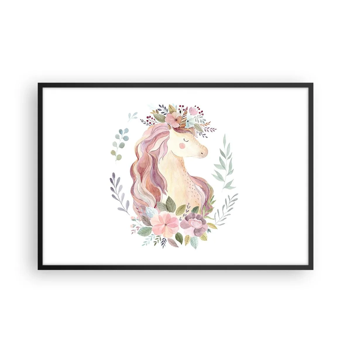 Affisch i svart ram - En inbjudan till sagornas värld - 91x61 cm