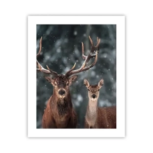 Affisch - Skogens herre med hustrun - 40x50 cm