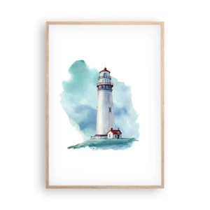 Affisch i ram av ljusek - Milda syster av det blåa - 70x100 cm