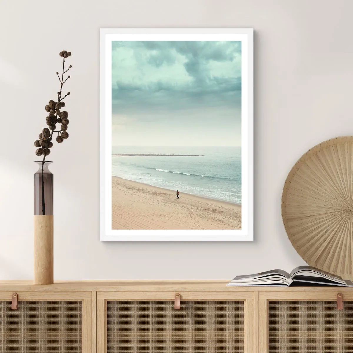 Affisch i vit ram - På jakt efter frid - 30x40 cm