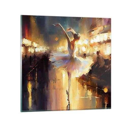 Glastavla - Bild på glas - Ett mirakel på gatan - 70x70 cm