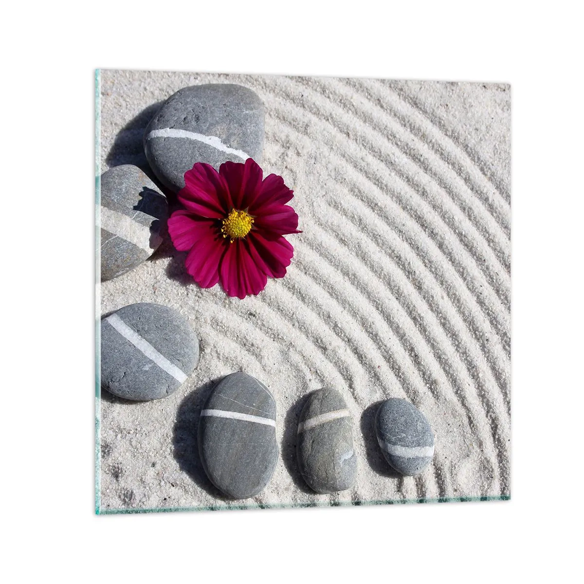 Glastavla - Bild på glas - Den magiska naturkretsens energi och lugn - 60x60 cm