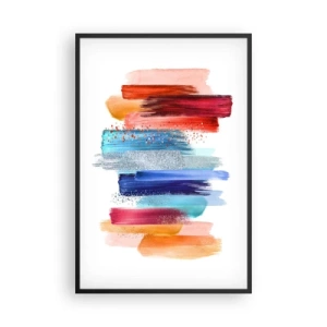 Affisch i svart ram - Upp och ner  - 61x91 cm