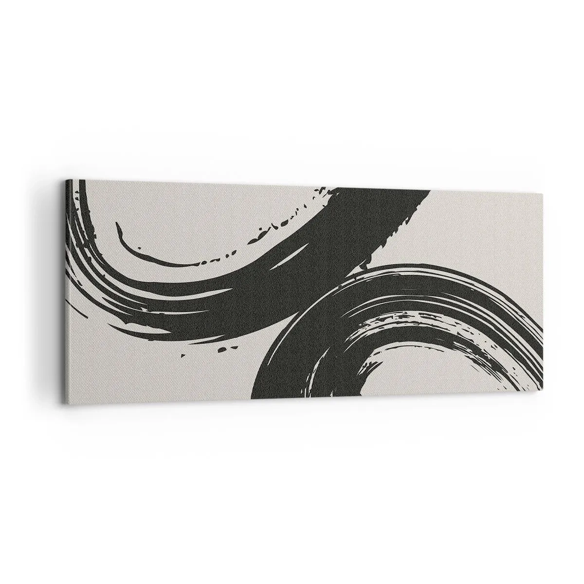 Canvastavla - Bild på duk - Svepande och cirkulärt - 100x40 cm