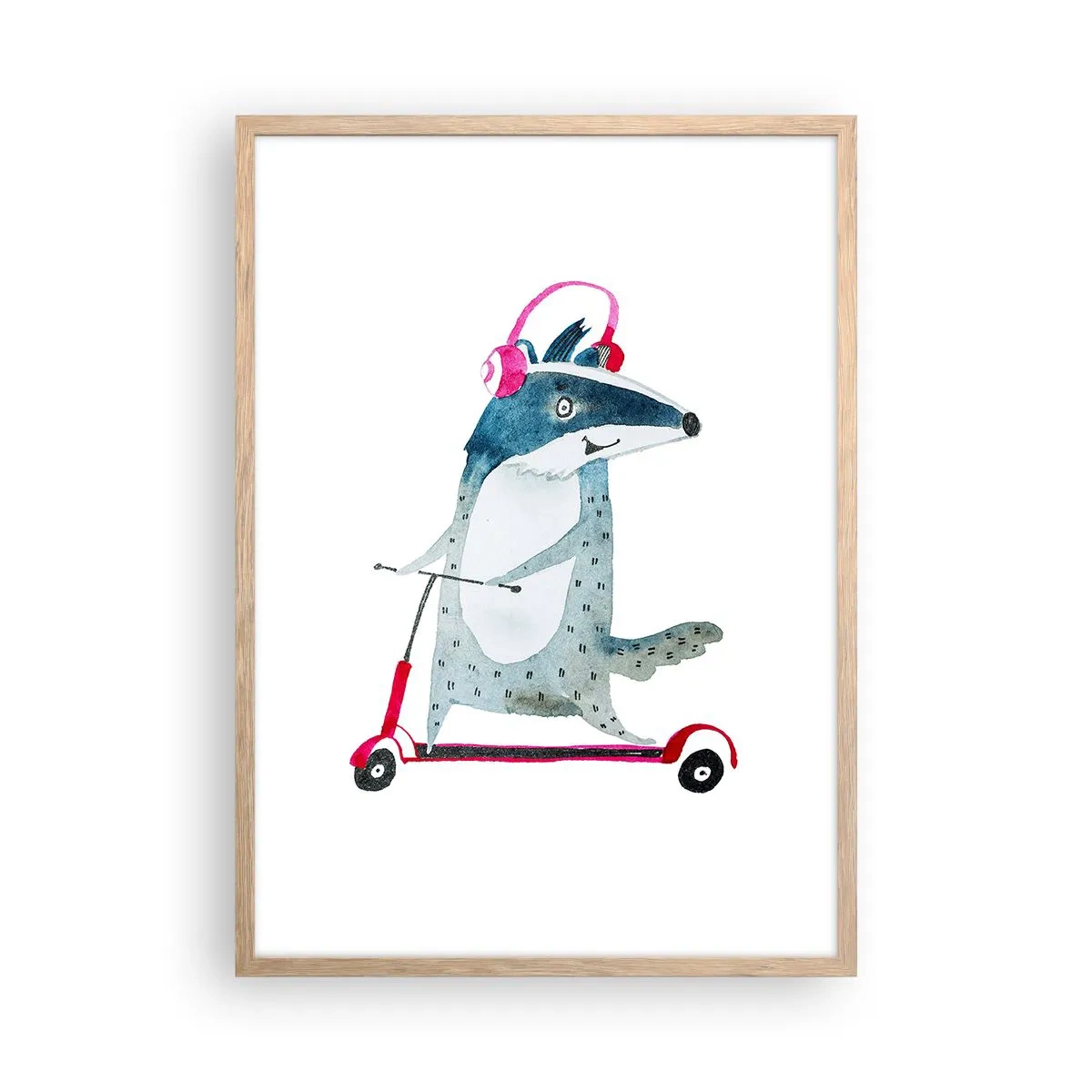 Affisch i ram av ljusek - Grävlingens glädje - 50x70 cm