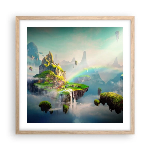 Affisch i ram av ljusek - Mellanhimmel - 50x50 cm