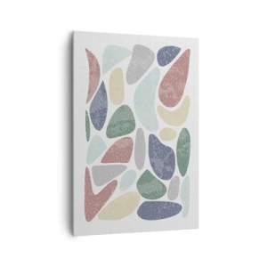 Canvastavla - Bild på duk - Mosaik av pulveriserade färger - 70x100 cm