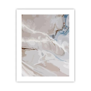 Affisch - Blåa meanderlopp under vithet - 40x50 cm