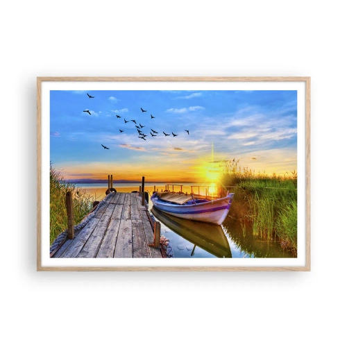 Affisch i ram av ljusek - Adjö, vi ses imorgon - 100x70 cm