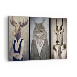 Canvastavla - Bild på duk - Päls är på modet igen - 120x80 cm