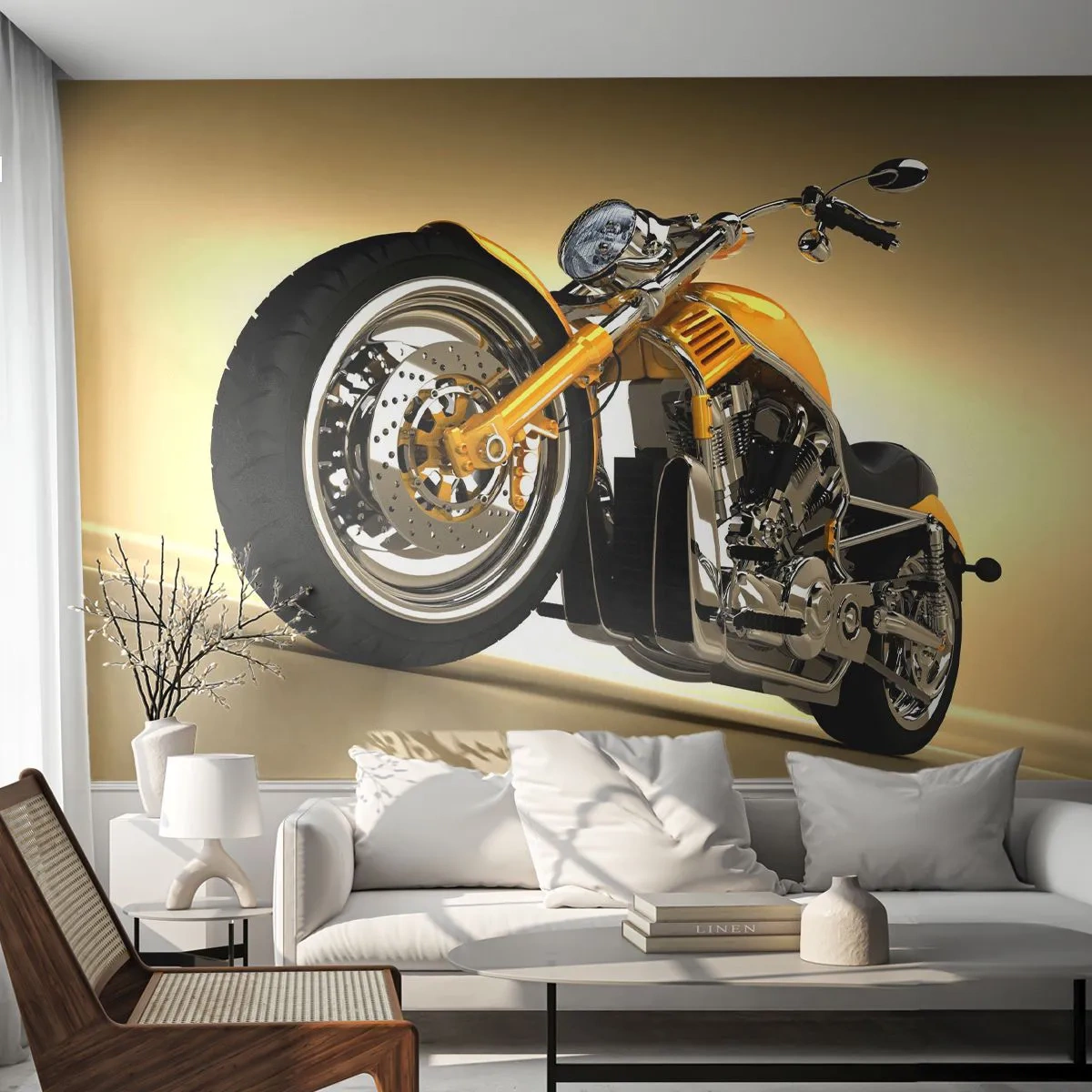 Fototapet Premium Sand - En dröm om styrka och skönhet - Motorcykel, Motor, Bil - 100x70 cm