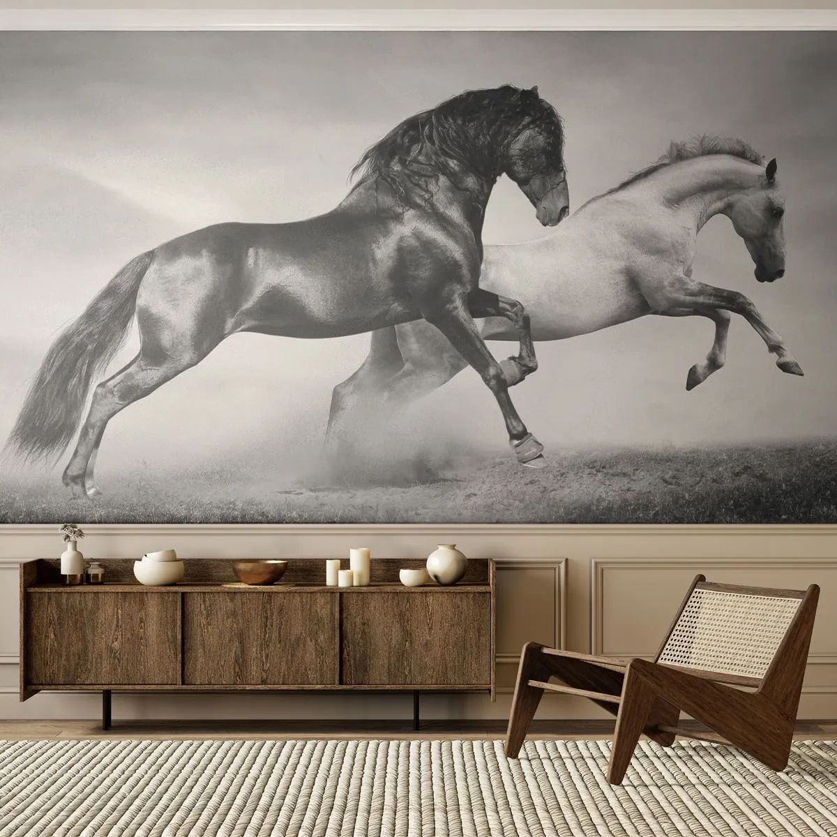 Självhäftande Fototapet Deluxe Sticker - Änglar och demoner - Djur, Hästar, Natur - 200x140 cm
