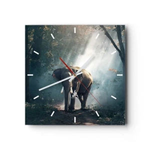 Väggklocka - Klocka på glas - Lugn promenad - 30x30 cm