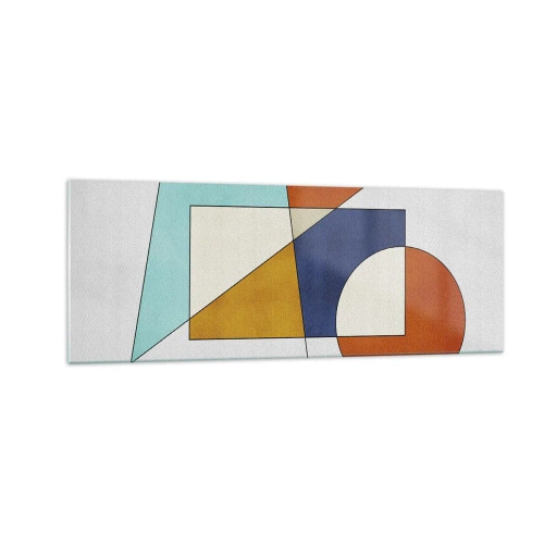 Glastavla - Bild på glas - Abstraktion: modernistiskt nöje - 140x50 cm