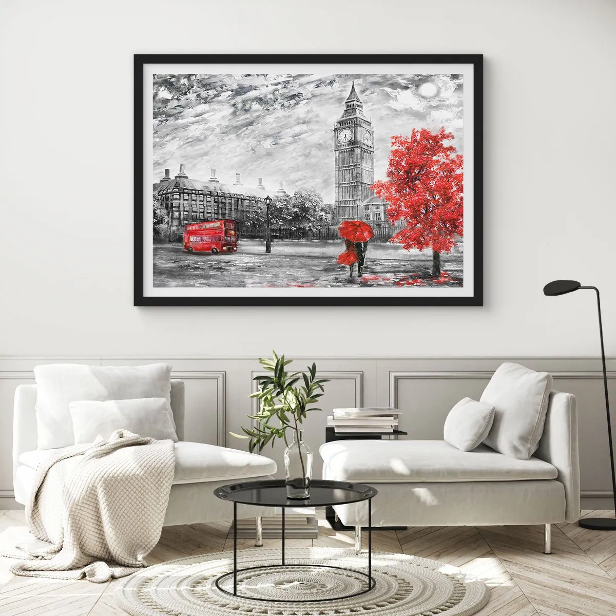 Affisch i svart ram - Spännande dag - 70x50 cm