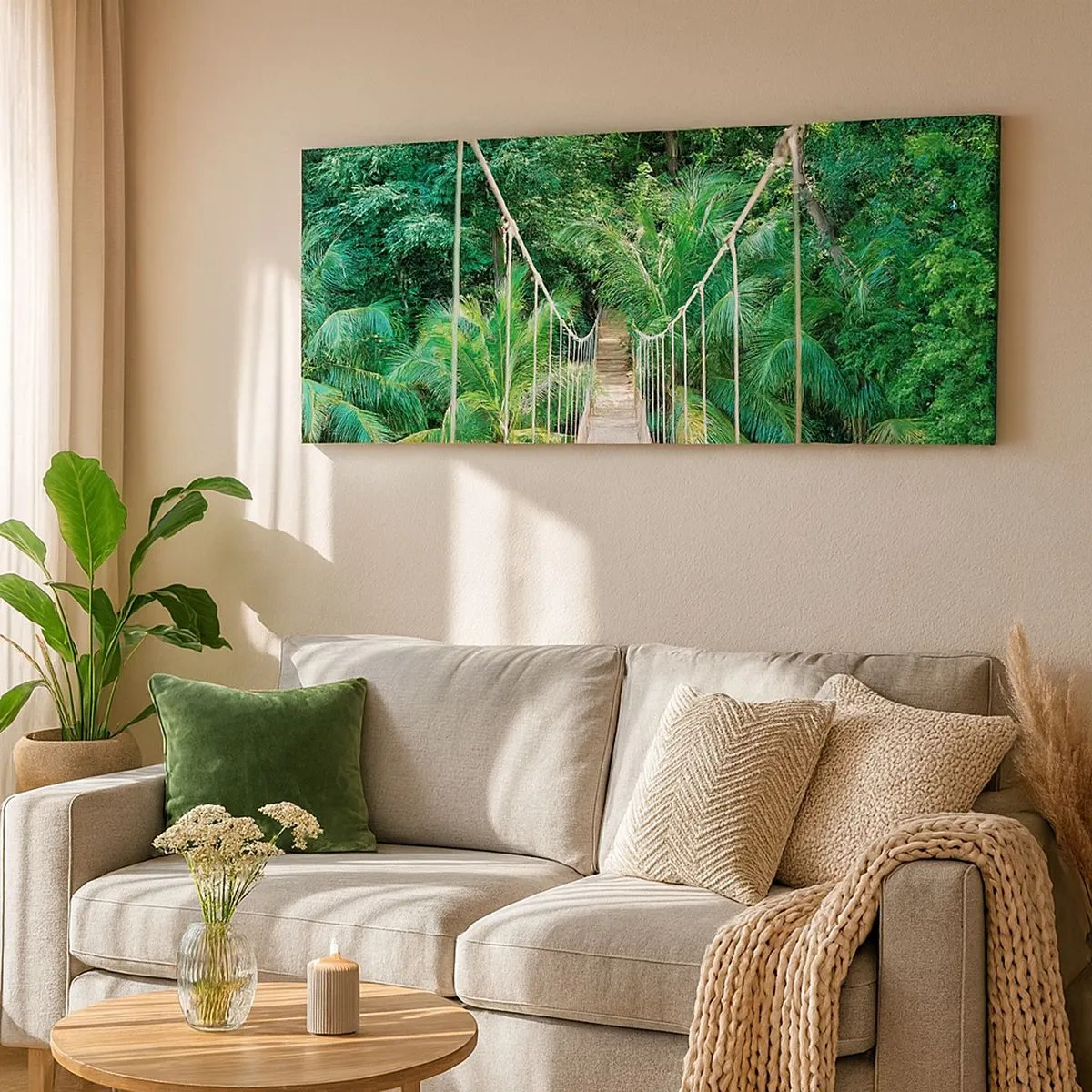 Canvastavla - Bild på duk - Welcome to the jungle! - 100x40 cm