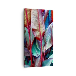 Canvastavla - Bild på duk - En färgglad tätskog - 55x100 cm