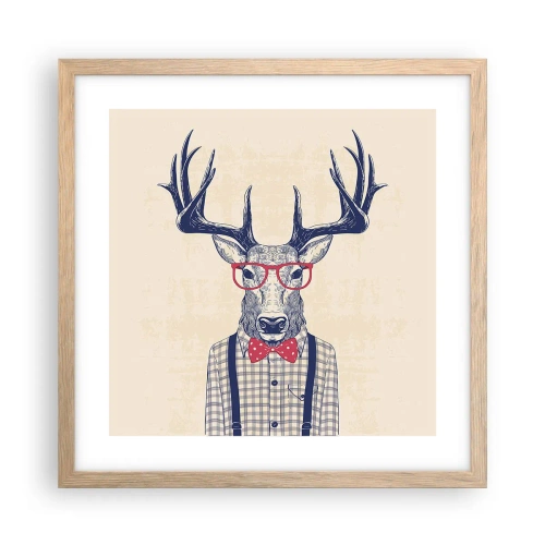 Affisch i ram av ljusek - Rolig extravagans - 40x40 cm