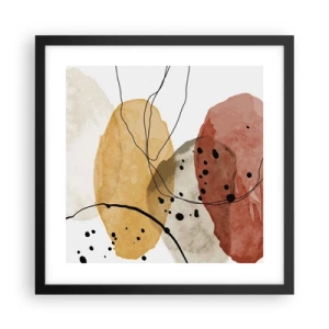 Affisch i svart ram - Lätta och transparenta som luften - 40x40 cm