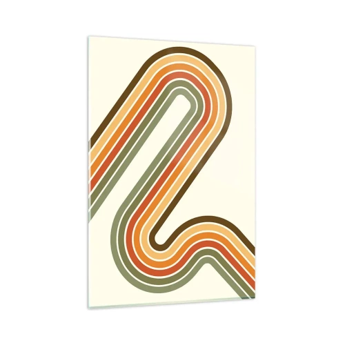 Glastavla - Bild på glas - Zig-zack mot målet - 80x120 cm