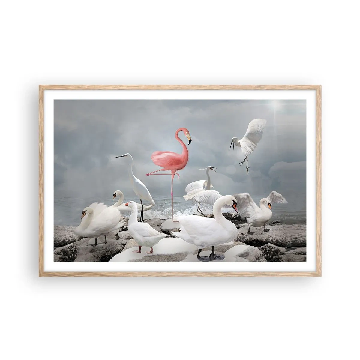 Affisch i ram av ljusek - Hur har jag hamnat här? - 91x61 cm