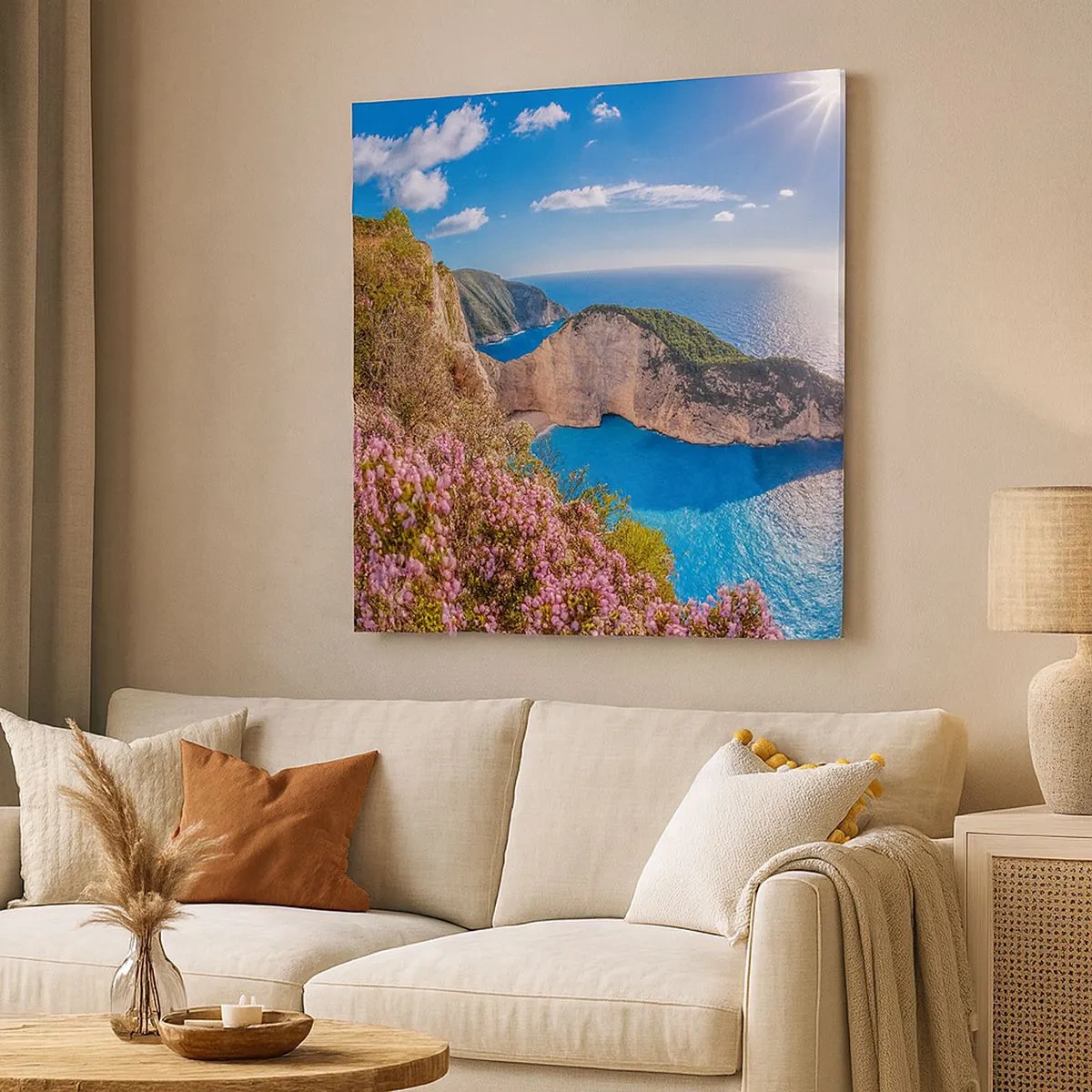 Canvastavla - Bild på duk - Min stora grekiska semester - 30x30 cm