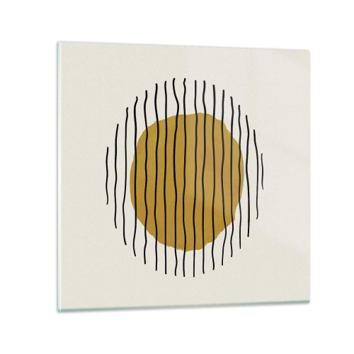 Glastavla - Bild på glas - Abstraktion som darrar av glöd - 70x70 cm