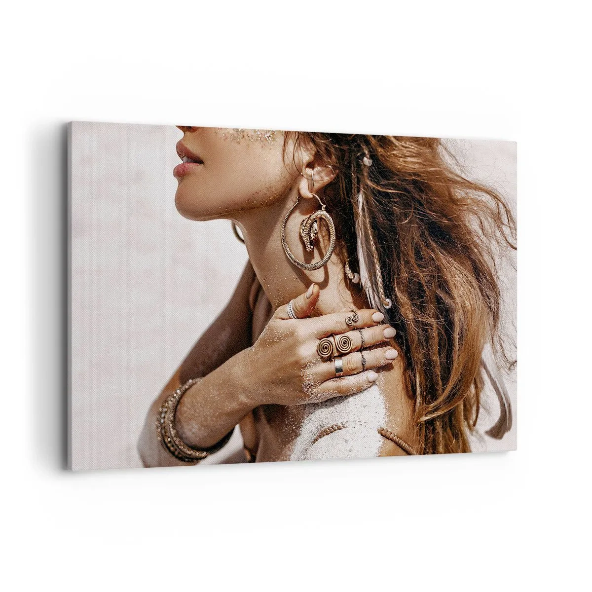 Canvastavla - Bild på duk - Vilda strandens drottning - 120x80 cm