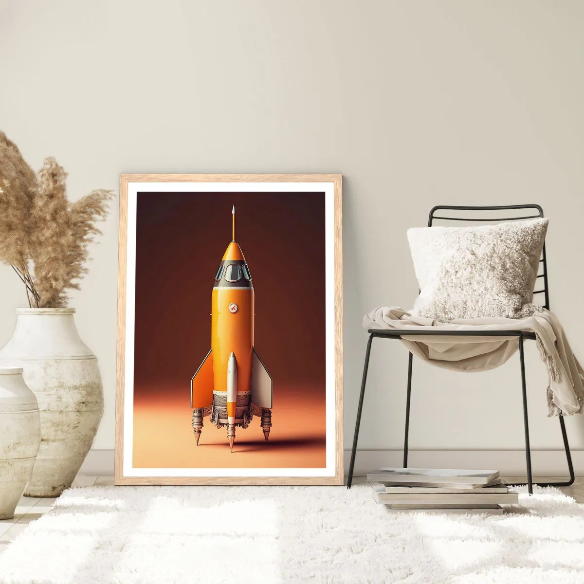 Affisch i ram av ljusek - Det börjar med en dröm - 50x70 cm