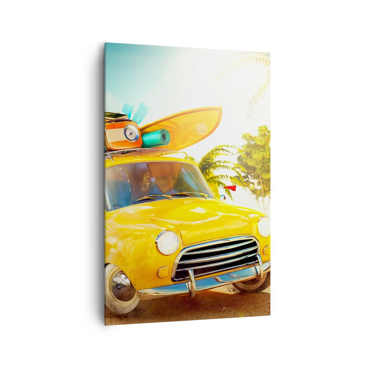 Canvastavla - Bild på duk - Resa för flera leenden - 80x120 cm