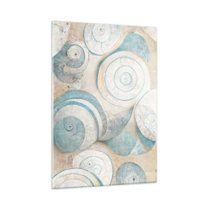 Glastavla - Bild på glas - Vad döljer musslan? - 50x70 cm