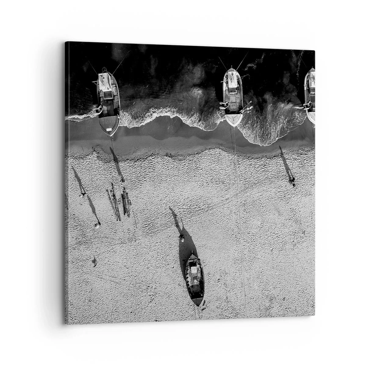 Canvastavla - Bild på duk - Fortfarande på stranden... - 60x60 cm