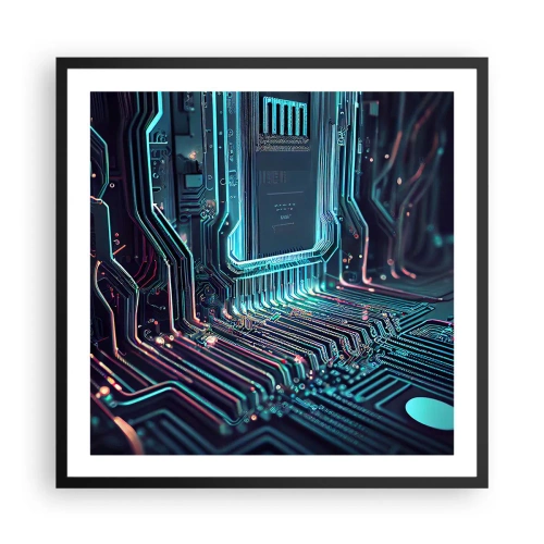 Affisch i svart ram - Så här tänker jag... - 60x60 cm