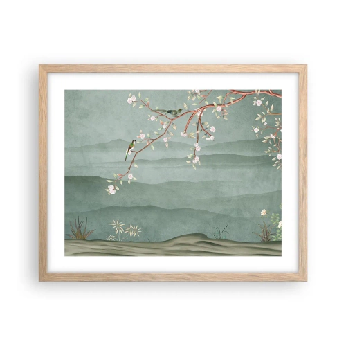 Affisch i ram av ljusek - Vår, ah, det är du - 50x40 cm