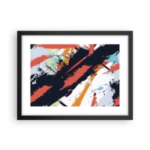 Affisch i svart ram - Dynamisk komposition - 40x30 cm