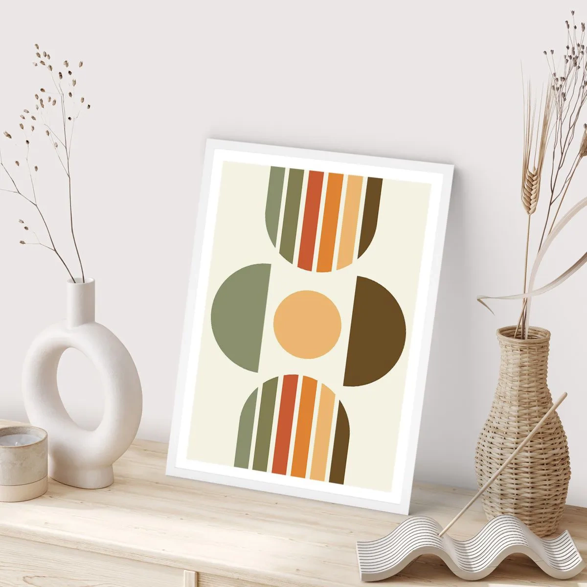 Affisch i vit ram - I jordens färger - 61x91 cm