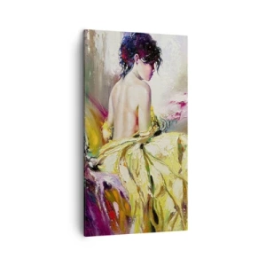Canvastavla - Bild på duk - Mellan munnen och glaskanten - 45x80 cm