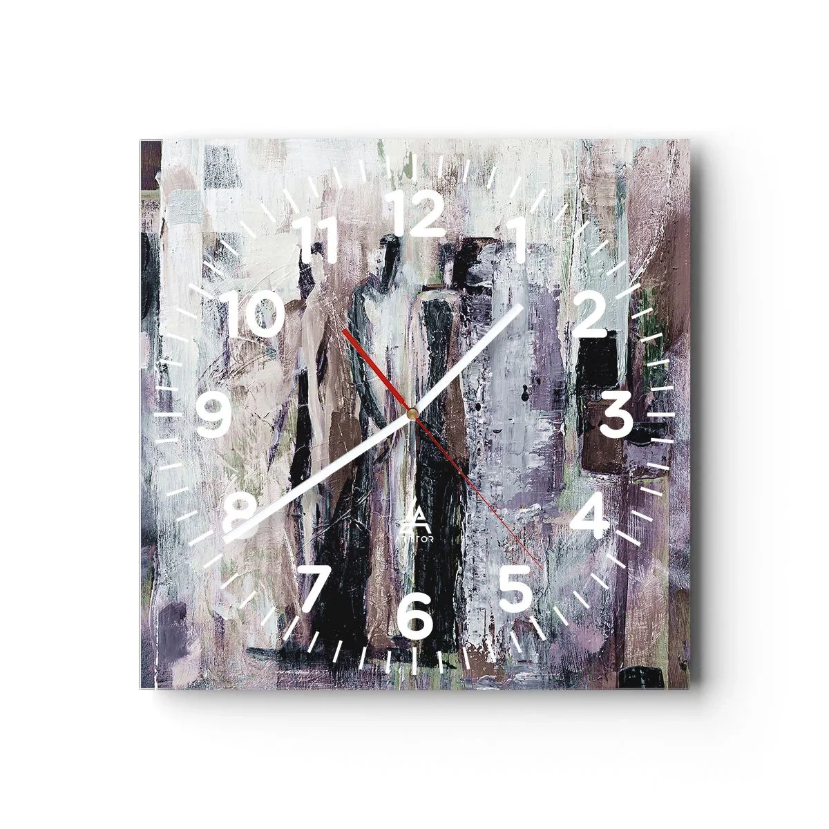 Väggklocka - Klocka på glas - De mystiska tre - 30x30 cm