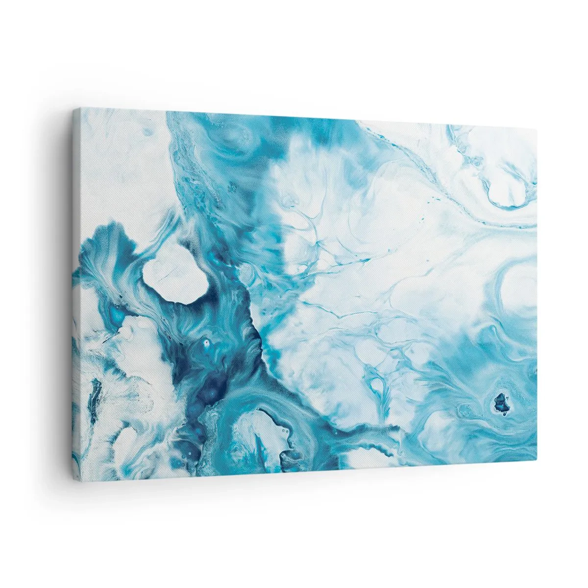Canvastavla - Bild på duk - Abstrakt mönster i nyanser av blått - 70x50cm - Blåhetens konsert - Modern väggdekoration för vardagsrum och sovrum ARTTOR