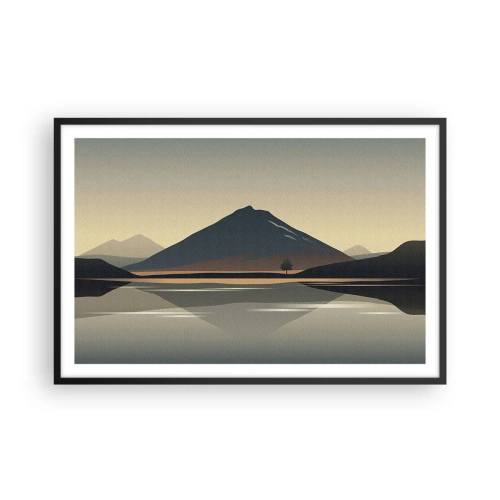 Affisch i svart ram - Spegelbild - 91x61 cm