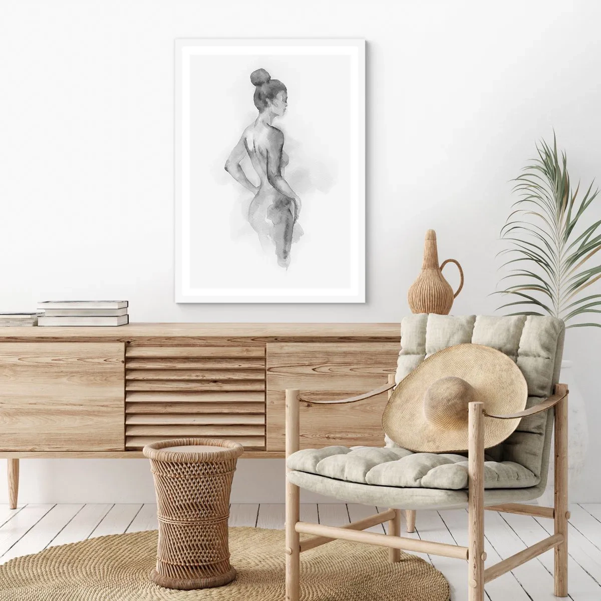 Affisch i vit ram - Vacker som målandet - 61x91 cm