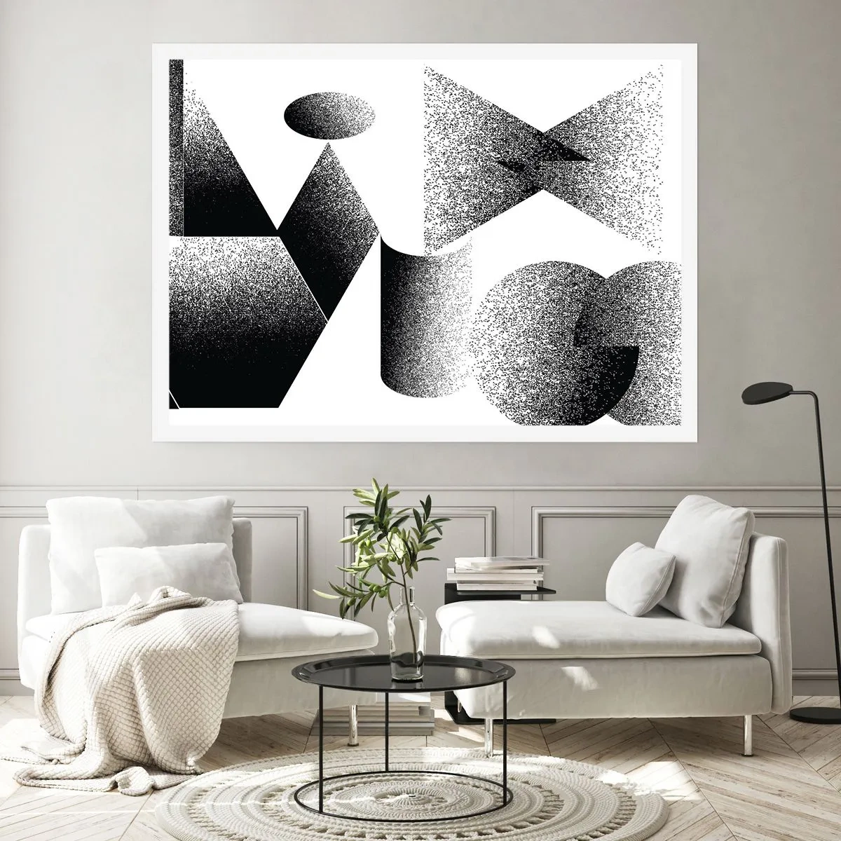 Affisch - Vinklar och ovaler - 70x50 cm