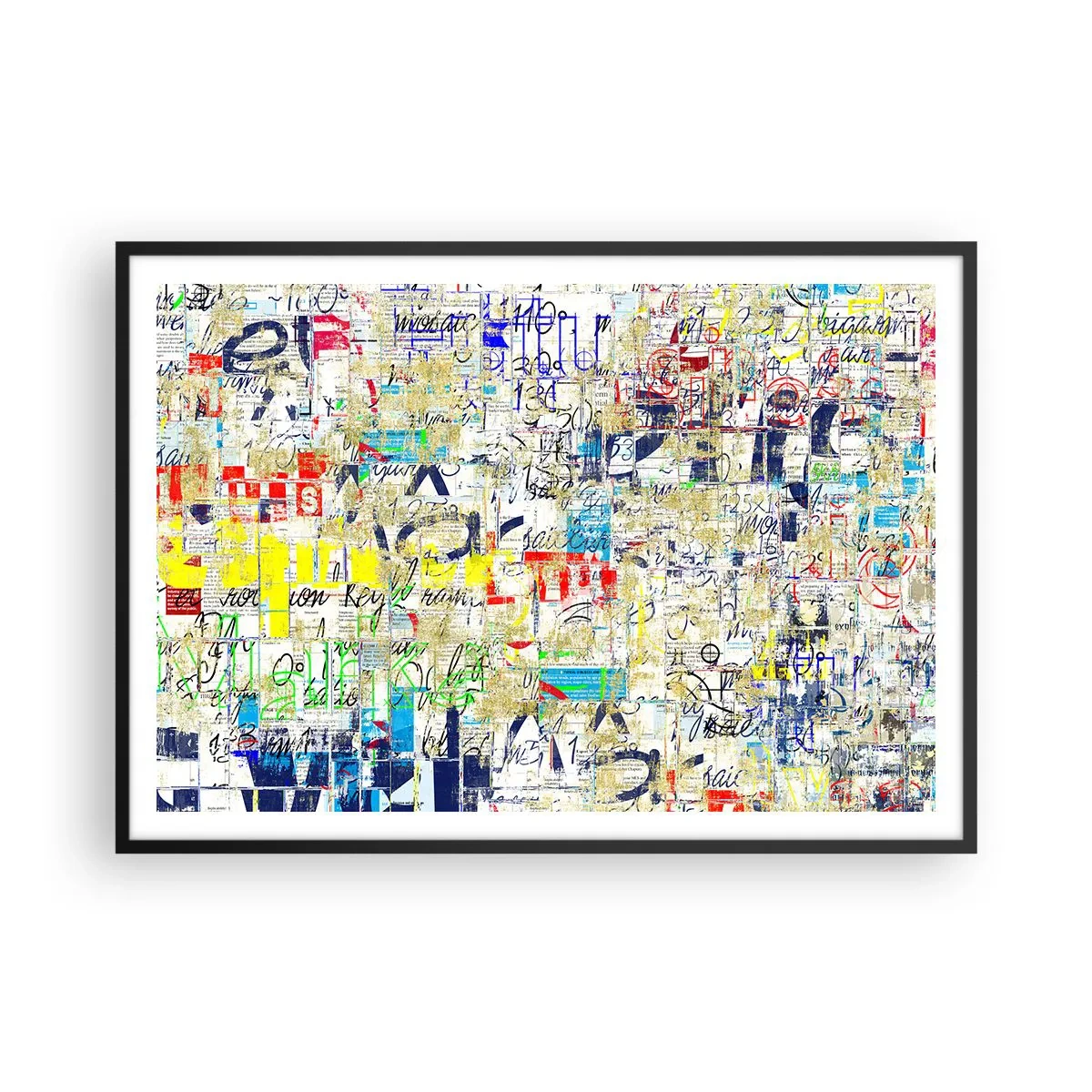 Affisch i svart ram - Helt enkelt gläder ögonen - 100x70 cm