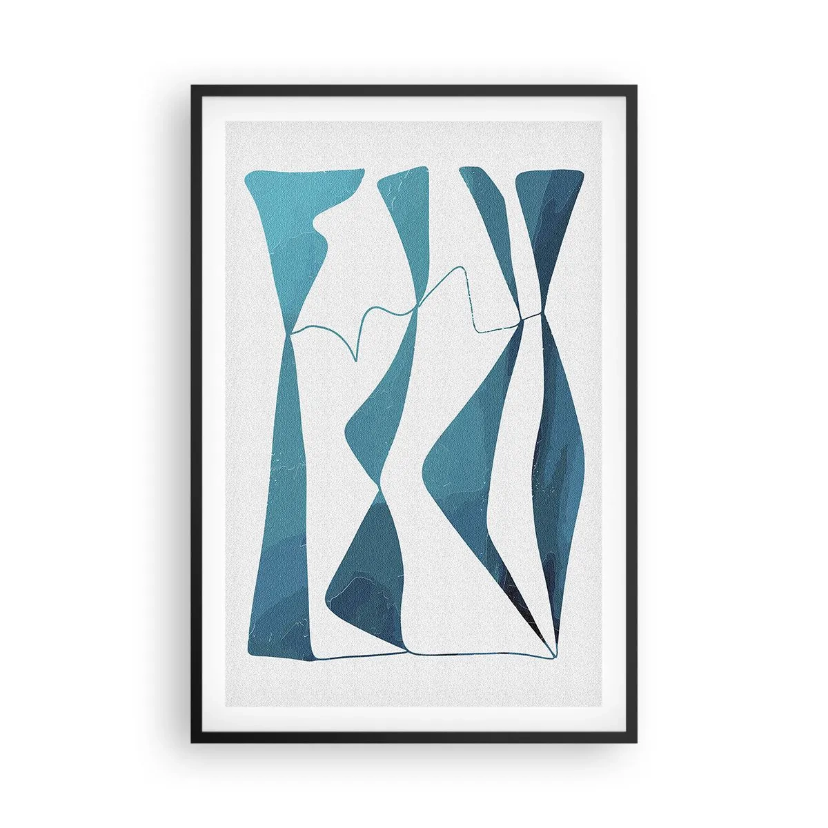 Affisch i svart ram - Abstraktion: en turkos förening - 61x91 cm