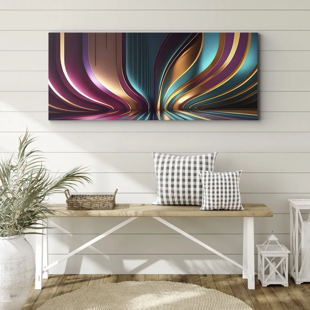 Canvastavla - Bild på duk - Ljusets arkitektur - 100x40 cm